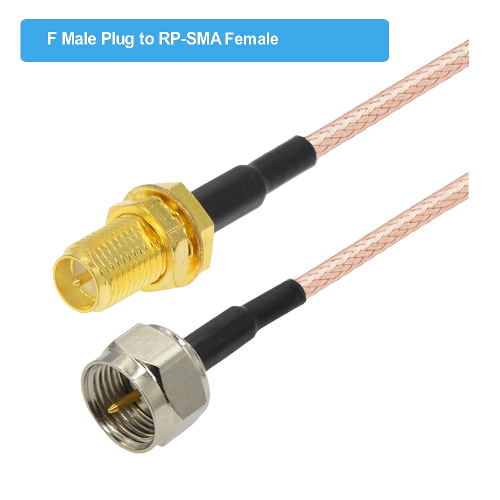 2PCS RP-SMA / SMA Female to F Male TV Plug RF Connector Adapter RG316 Pigtail Extension Cable RF Coaxial Jumper Cord Wholesales