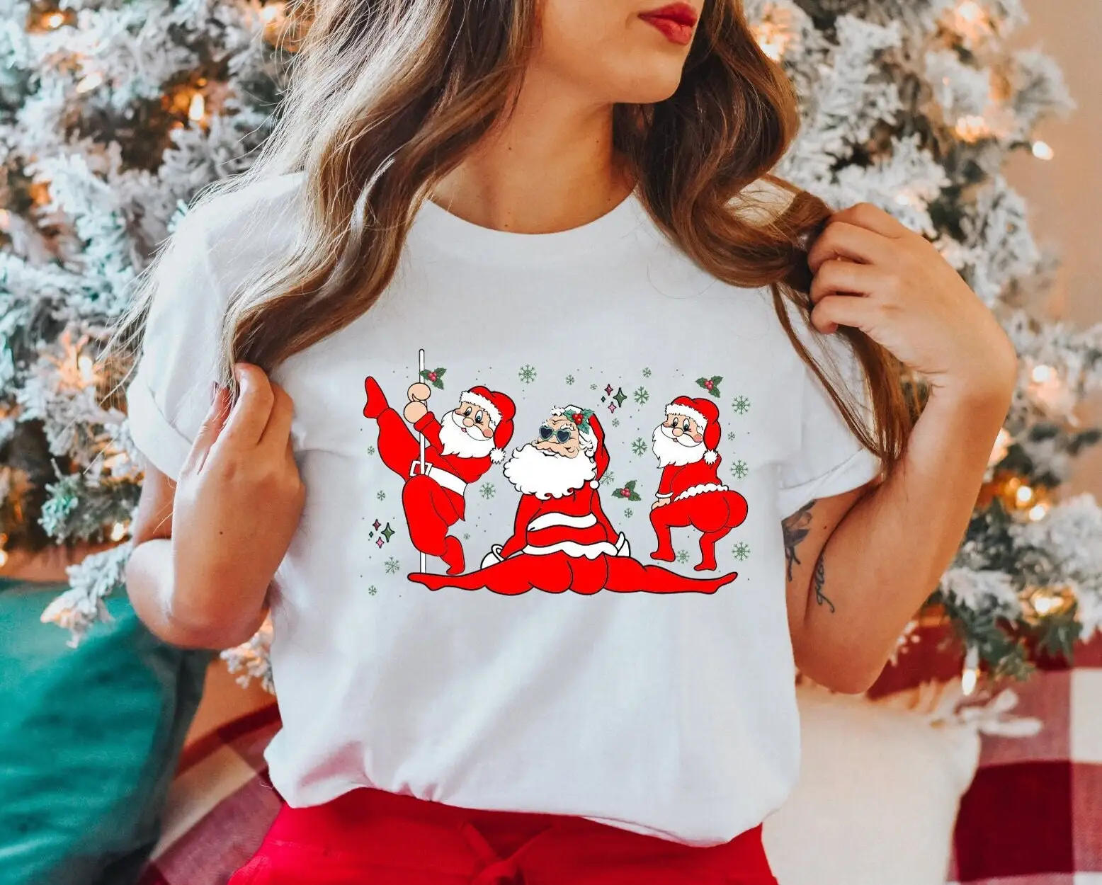 Twerking Santa T Shirt Funny Christmas Dance Twerk Xmas Claus