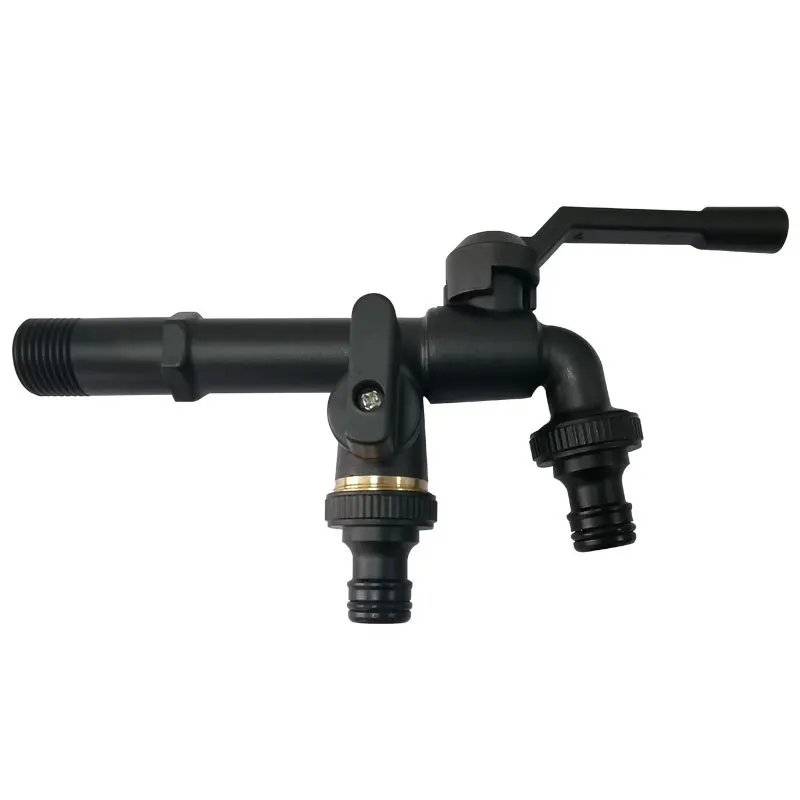 

Garden Hose Brass Tap Faucet Adapter 1/2'' 3/4" Water Tank Connector 2-Way Irrigation Joint Replacement Fitting