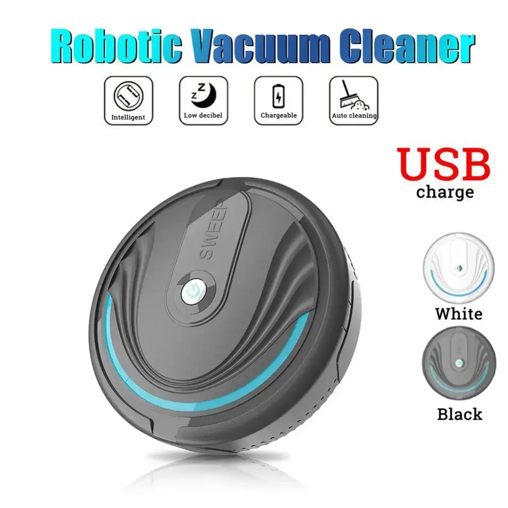 Robot da pavimento automatico domestico portatile 5 in 1 Mini aspirapolvere wireless intelligente Spazzatrice domestica bagnata e asciutta ricaricabile tramite USB