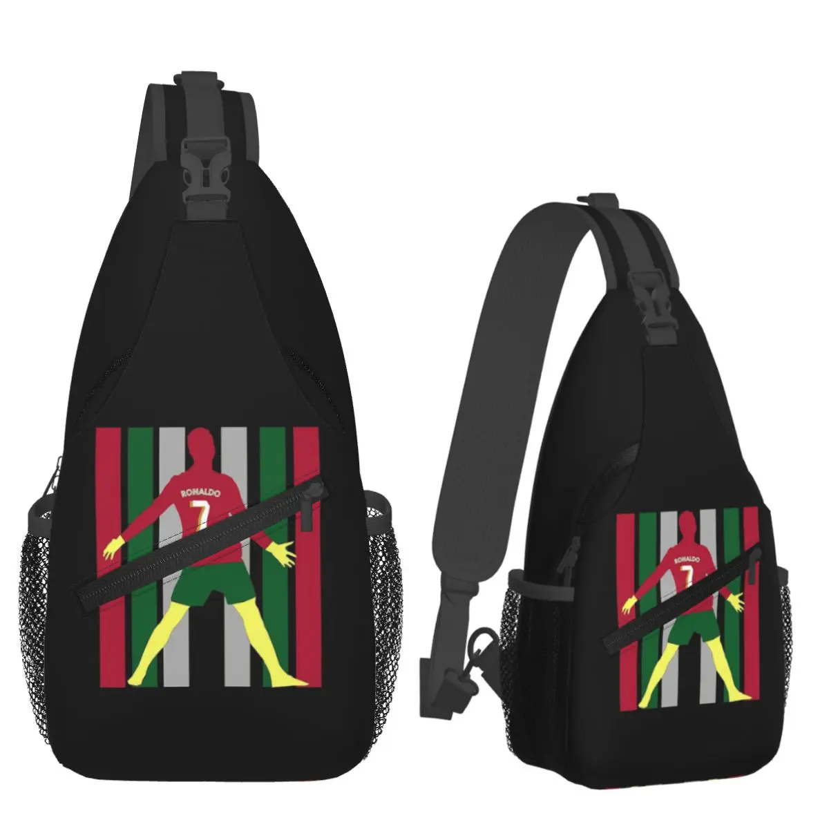 

CR7 Cristiano Ronaldo Portugal Chest Bag Men Sling Crossbody Backpack Chest Bag Traveling Hiking Daypack Shoulder Bag