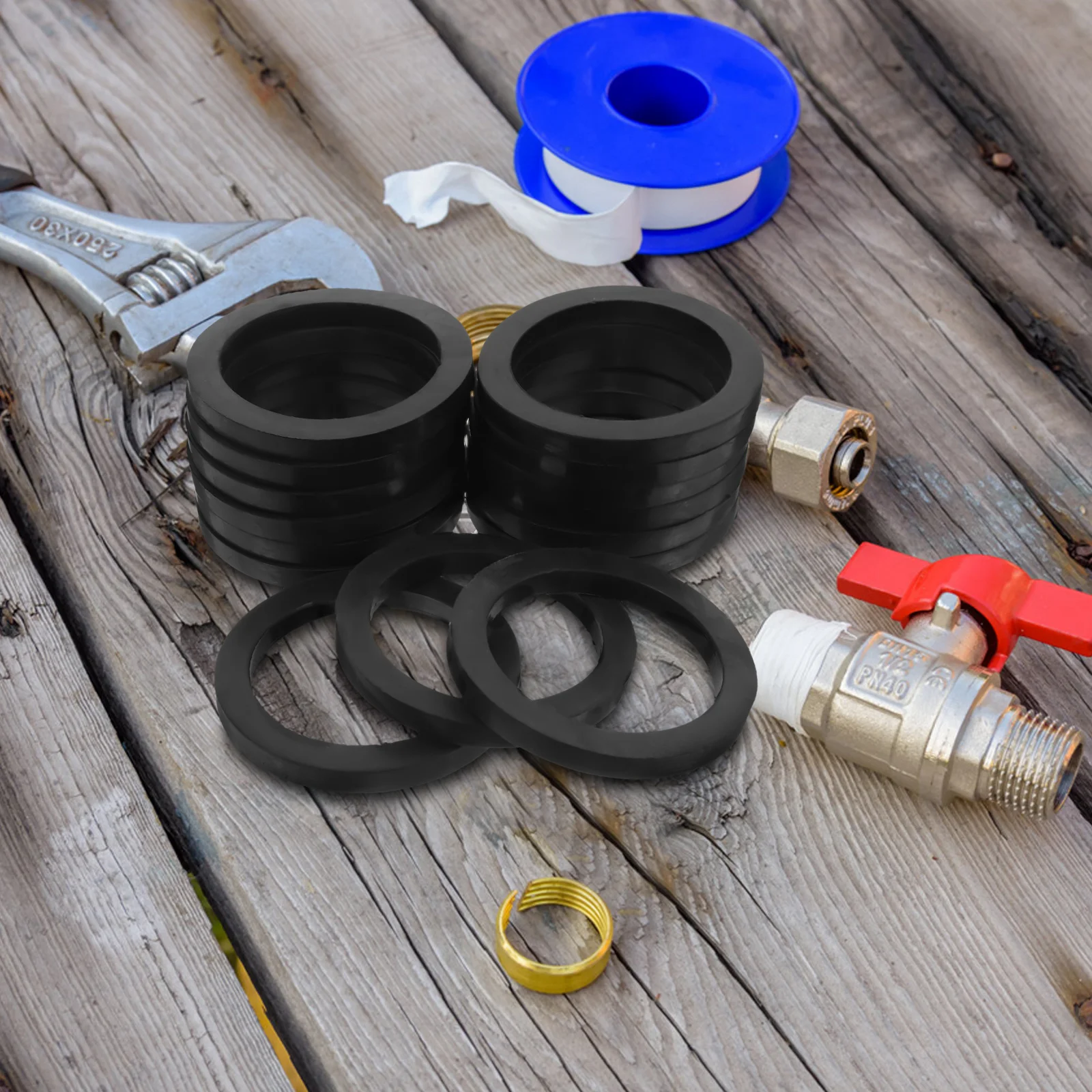 

15pcs Nitrile Rubber Washers Camlock Fitting Gasket Anti-Slip Sealing Ring For Hose Connection Thick Flat Replacement Gasket