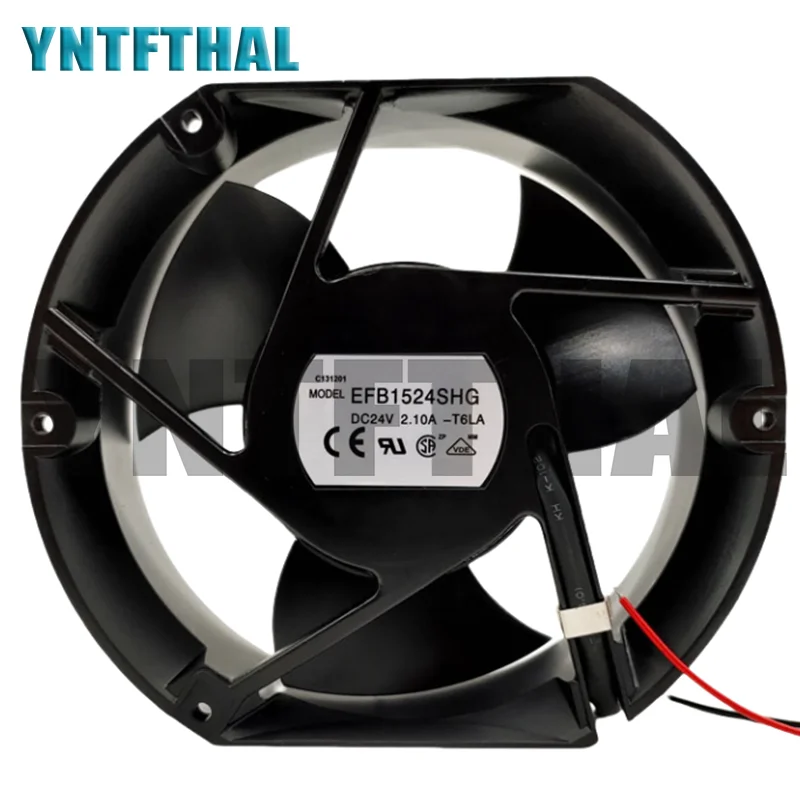 EFB1524SHG  DC24V 2.1A 172*150*51MM 17250 17CM High Speed Axial Cooling Fan