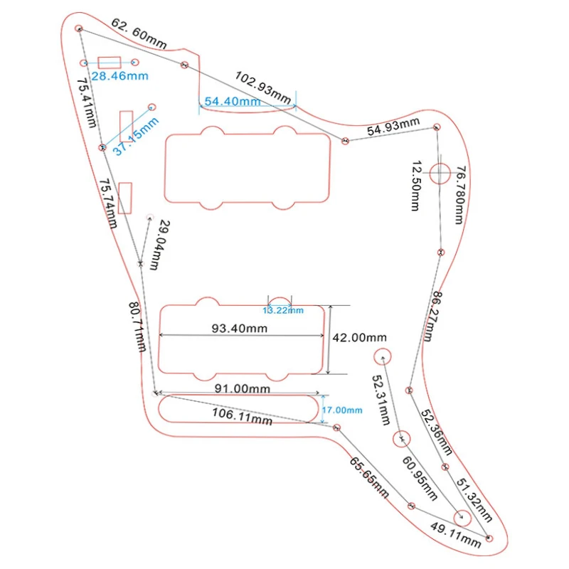 Pleroo Guitar Accessories Pickguards With 13 Screws Suit For Mexico Fender  Jazzmaster Guitar Scratch Plate Various Colors