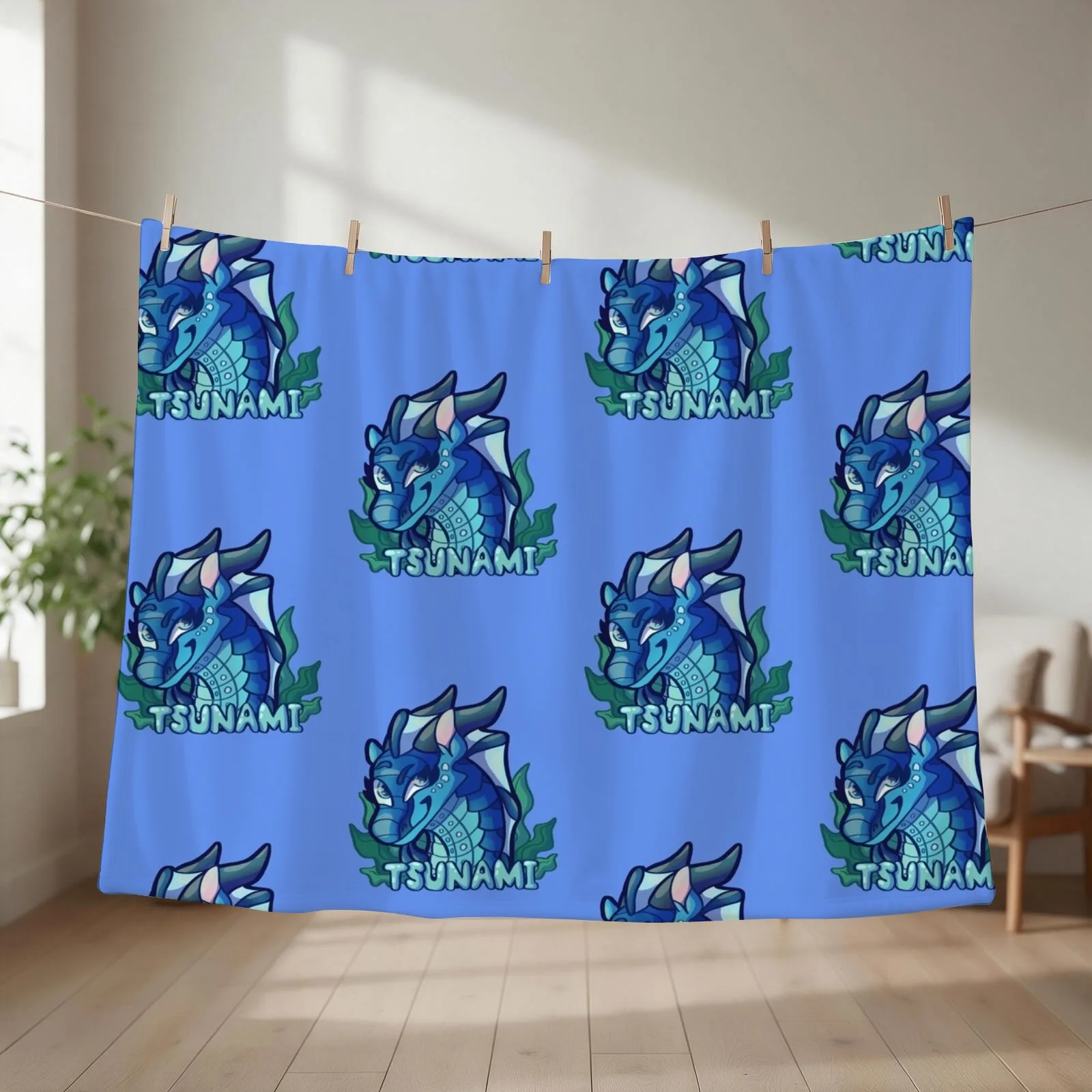 Tsunami Throw Blanket Soft Plaid Thermals For Travel Sofas anime Blankets