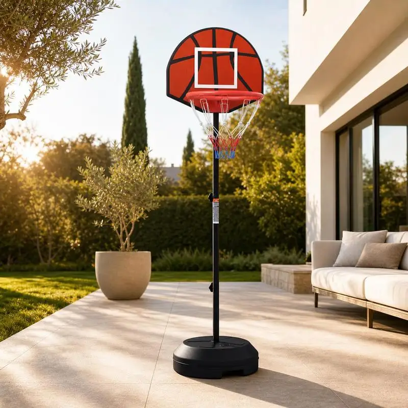 Ce panier de basket réglable en hauteur est parfait pour pratiquer les sports de plein air dans les jardins et les cours. Fabriqué en plastique résistant, de couleur noire et adapté à tous les âges, pour vous permettre de profiter de moments de plaisir en famille.