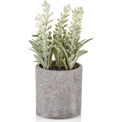 The Mia Gray Concrete Round Plug Artificial Lavender Flower CCK0111