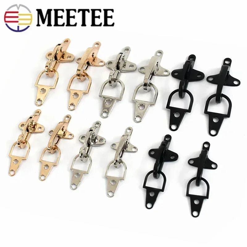 Meetee-ハンドバッグストラップ用メタルバックル、バックルアクセサリー、ハンドスタークラスプ、コネクタボタン、スクリュー装飾、ジャケット、ベルト、2個、5個、10個