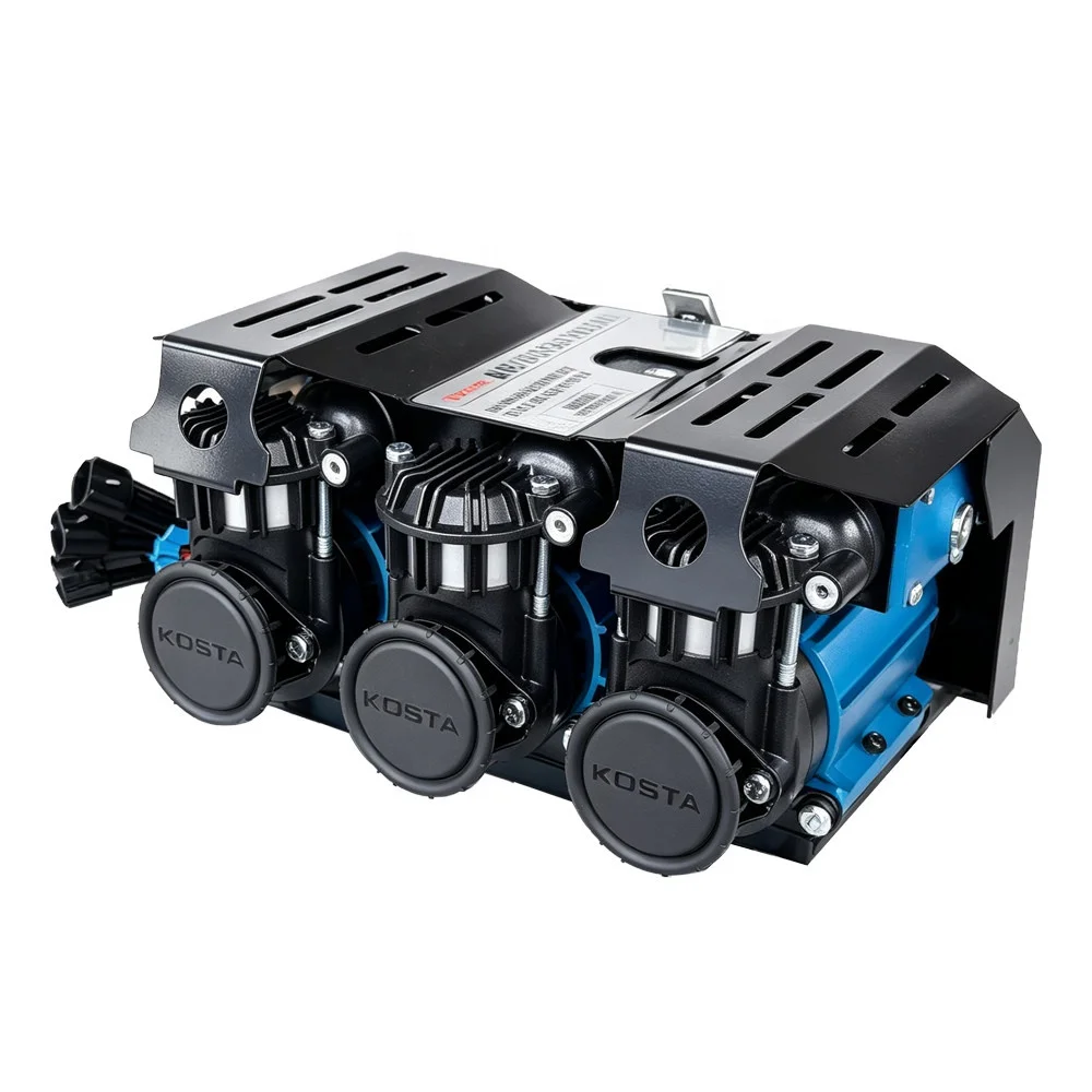 New Heavy Duty Triple Cylinder Air Compressor On-Board Air Supply System Tire Inflator Pump 4x4 Road Truck