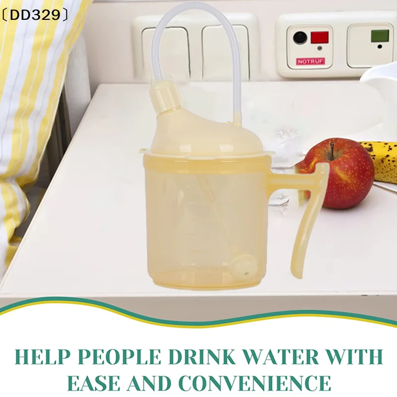 Adult Sippy Cup Handle Plastic Mug Drinking Cup Disabled Lying-in Woman Elderly Spill Proof Dysphagia Cup Parkinsons Aids〔DD329〕