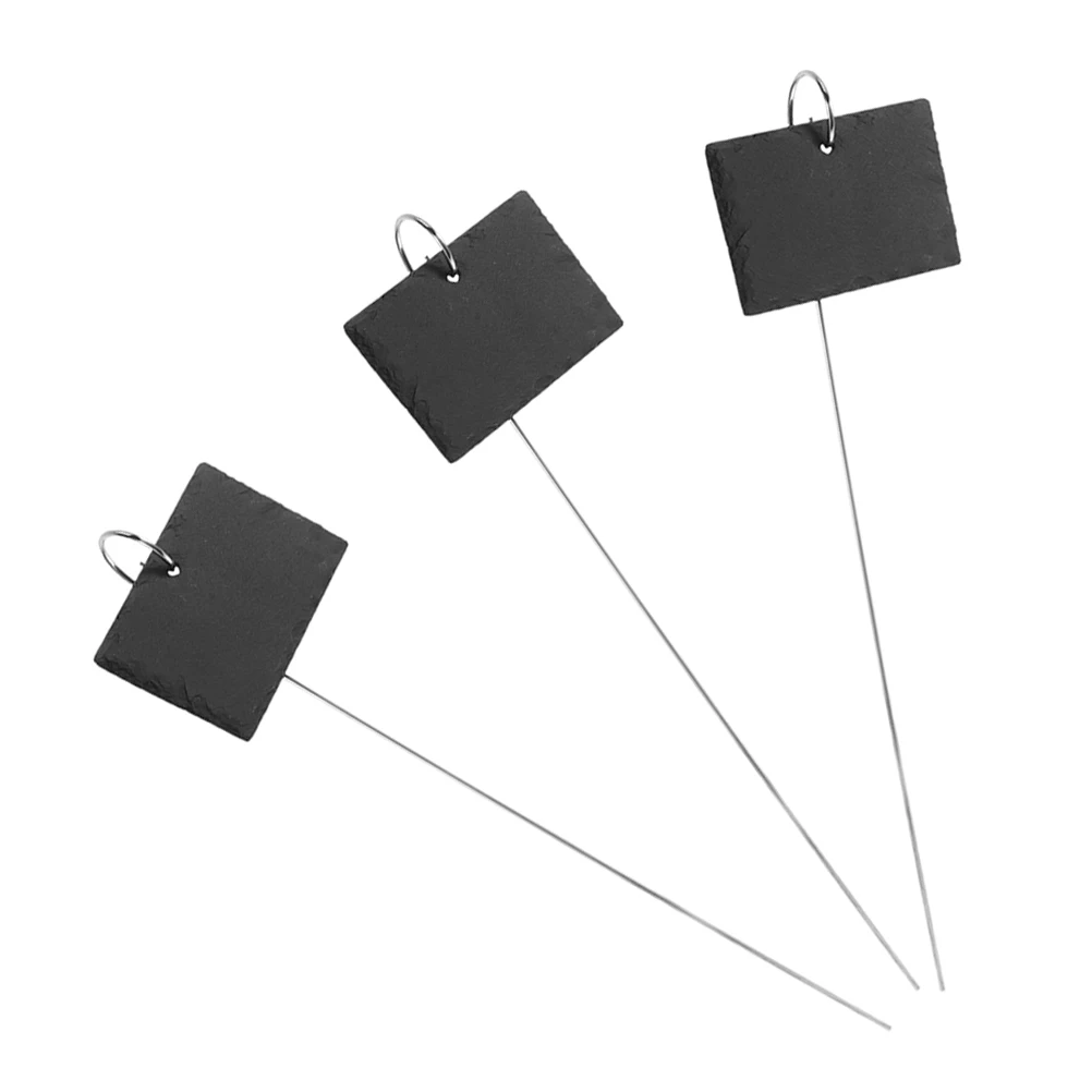 

3pcs Stainless Steel Plant Markers Waterproof Grey Garden Stakes for Flowers Fruit Trees Herb Signs Outdoor Gardening Labels