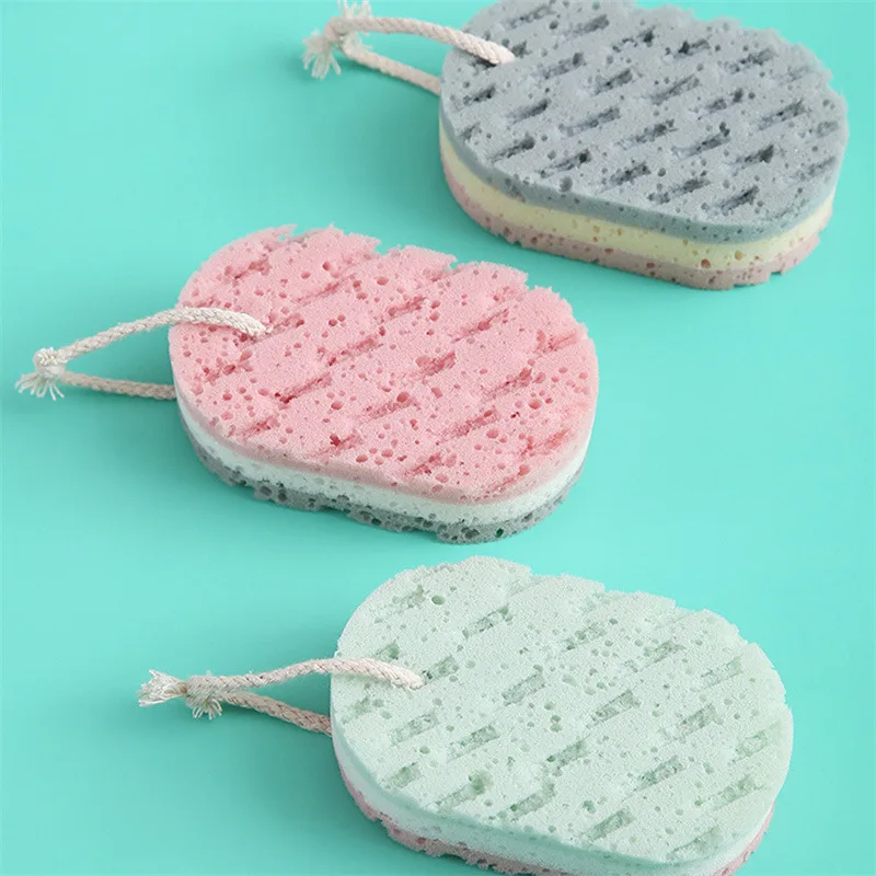 1PC Sponge Bath Ball Shower Rub For Whole Body Exfoliation Massage Brush Scrubber Body Brush Sponge Brush Bathroom Accessories