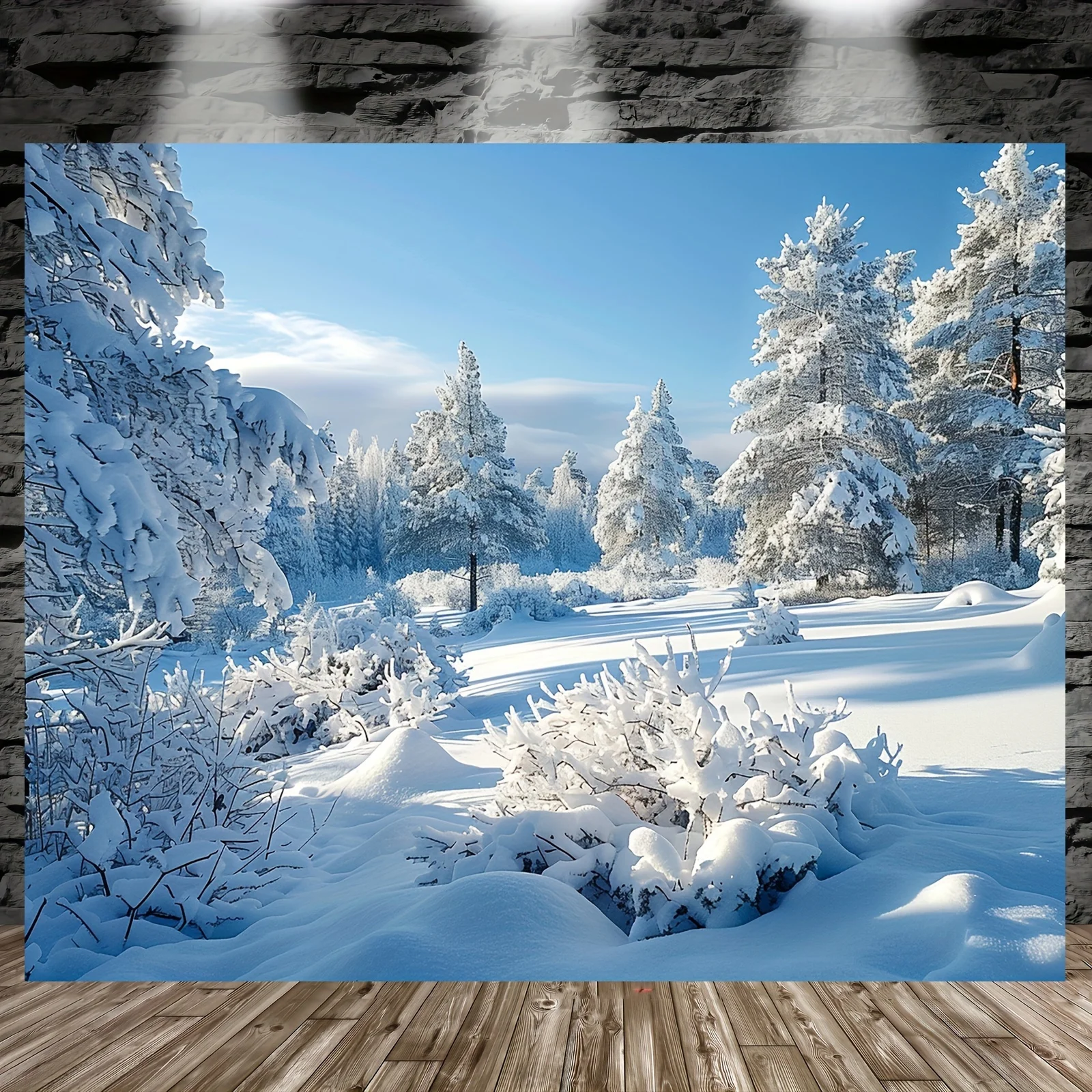 Winter Wonderland Photography Background - Snowy forest scenes, perfect for birthdays and multi-purpose occasions