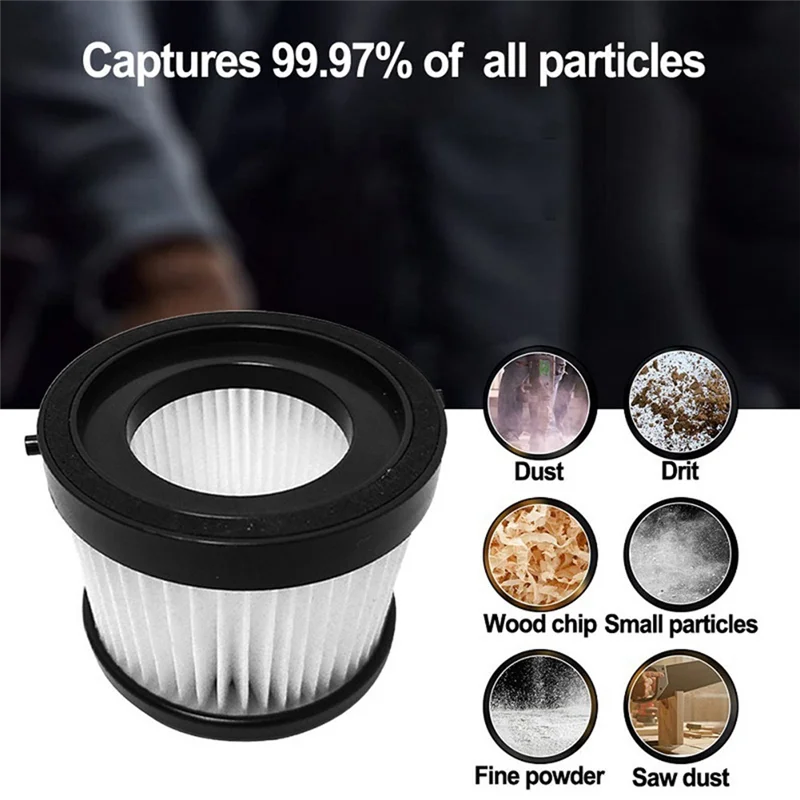 2Pcs HEPA Replacement Filter for DEWALT DCV501HB 20V Cordless Handheld Vacuum, with Black Gasket, Part DCV5011H image 5