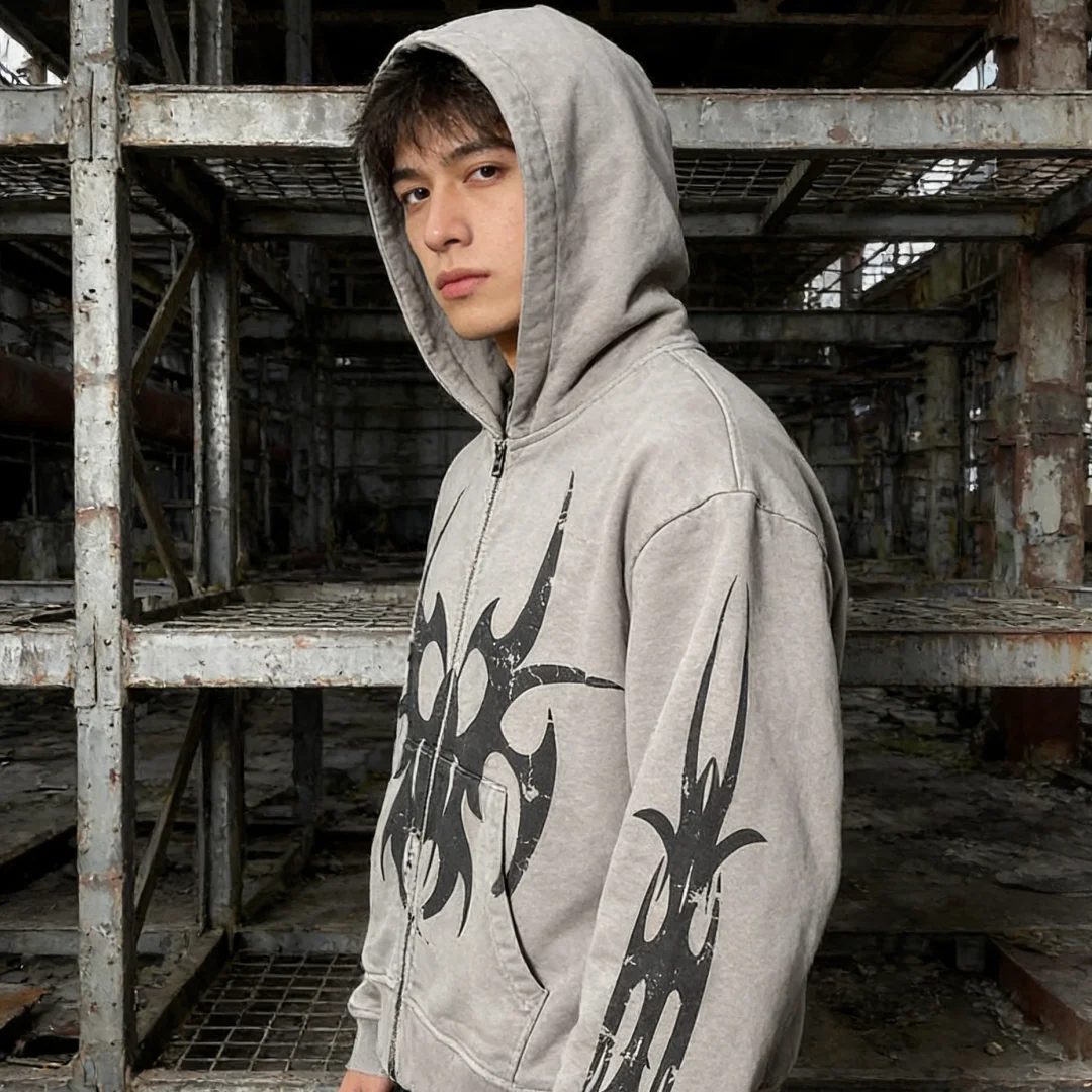 

Модный унисекс-кардиган на молнии с капюшоном, новый тренд, персонализированный, прямой крой, повседневный спортивный топ