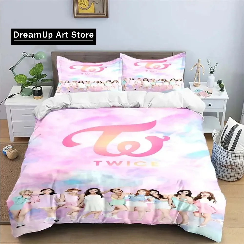 Exquisite Girl W-Twice Printing Bedding Sets exquisite bed supplies set duvet cover bed comforter set luxury birthday gift