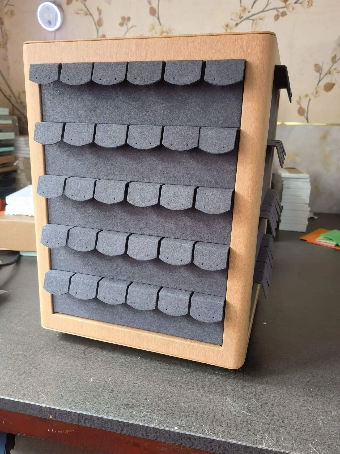 Jewelry Rack Live Broadcast Manual Electric Automatic Rotation Earrings Acrylic Jewelry Display Rack Display Jewelry