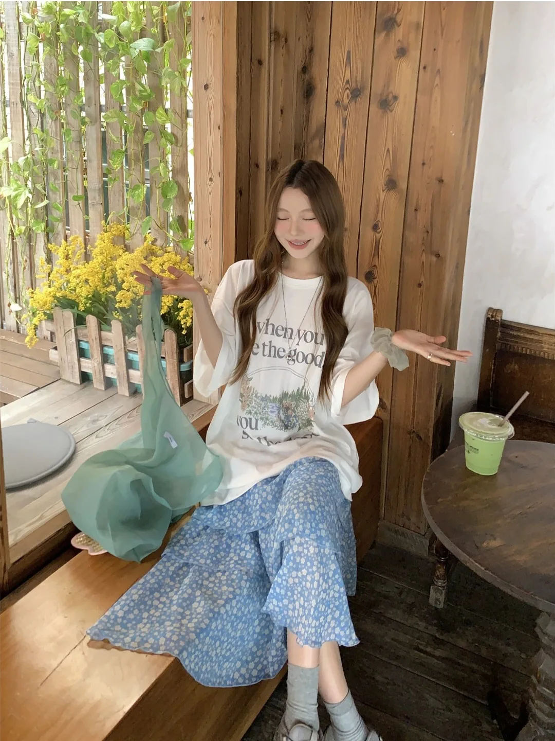 

Новая женская длинная юбка А-силуэта с высокой талией и асимметричным подолом, с синей кружевной отделкой, в нежном стиле, для девушек, весна