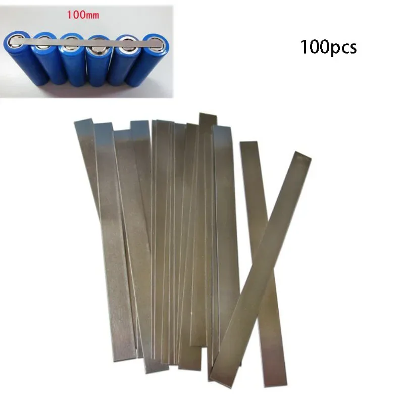 100pcs/lot Pure Nickel 99.96% Nickel Sheet Spot Welding Strip 0.1/0.15/0.2mm Thick Lithium Battery Spot Welding Nickel Strip10cm