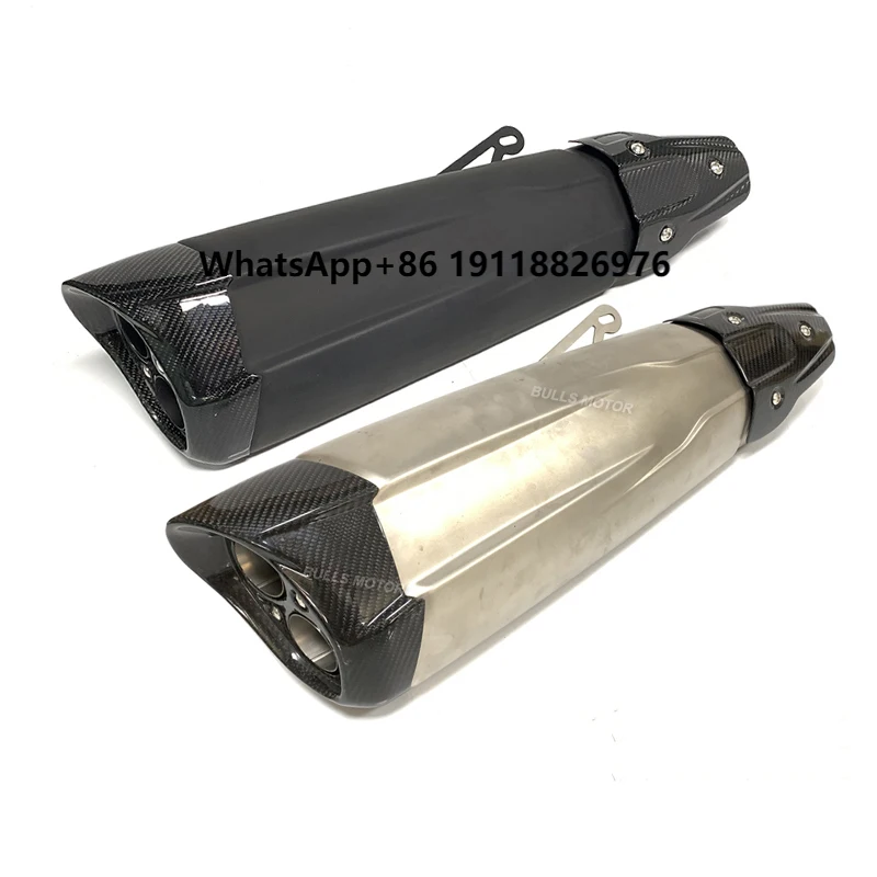 

Top Quality Universal 51mm Motorcycle Exhaust Pipe Modified Muffler Escape Double Hole for Large Exhaust Engine Motor