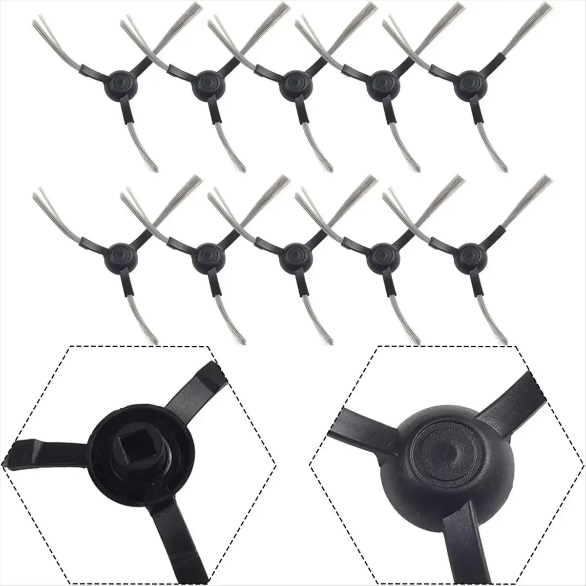 Cepillos laterales X10A para robot aspirador ZOOZEE Z70, cepillo de repuesto para bordes y esquinas