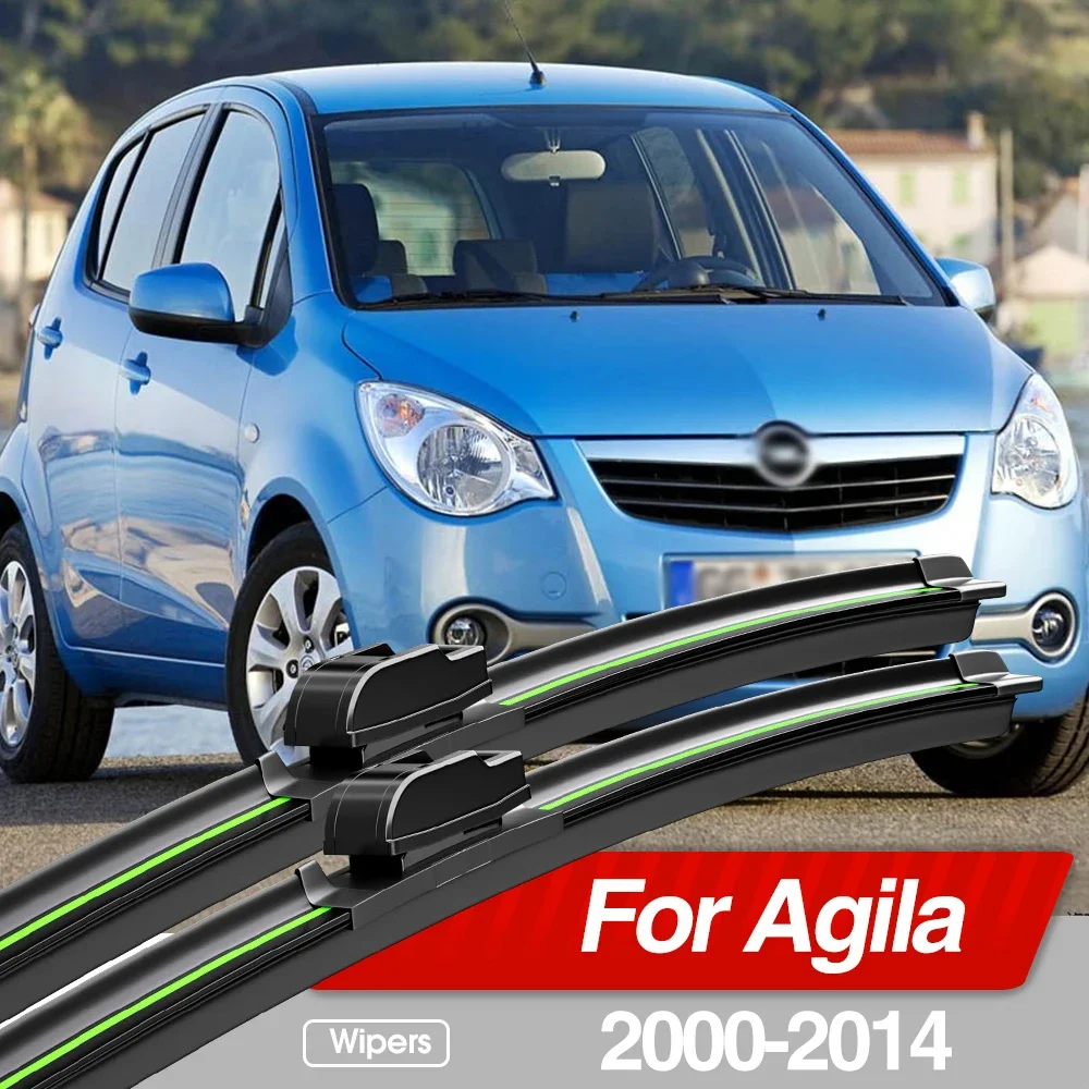 

For Opel Agila A B 2000-2014 Front Windshield Wiper Blades 2pcs Windscreen Window Accessories 2001 2007 2009 2010 2011 2013 2014