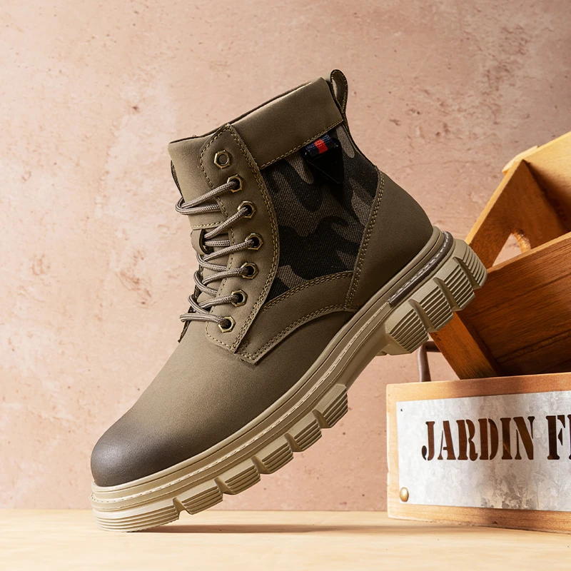 Botas de trabajo al aire libre versátiles e informales de moda para hombres