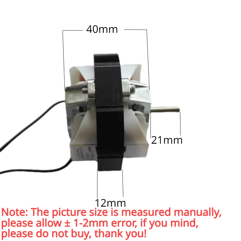 YJ5812 Asynchronous Motor All Copper Hood Pole Motor for High Power for 12W Heater AC220-240V 50/60HZ 2100-2400RP