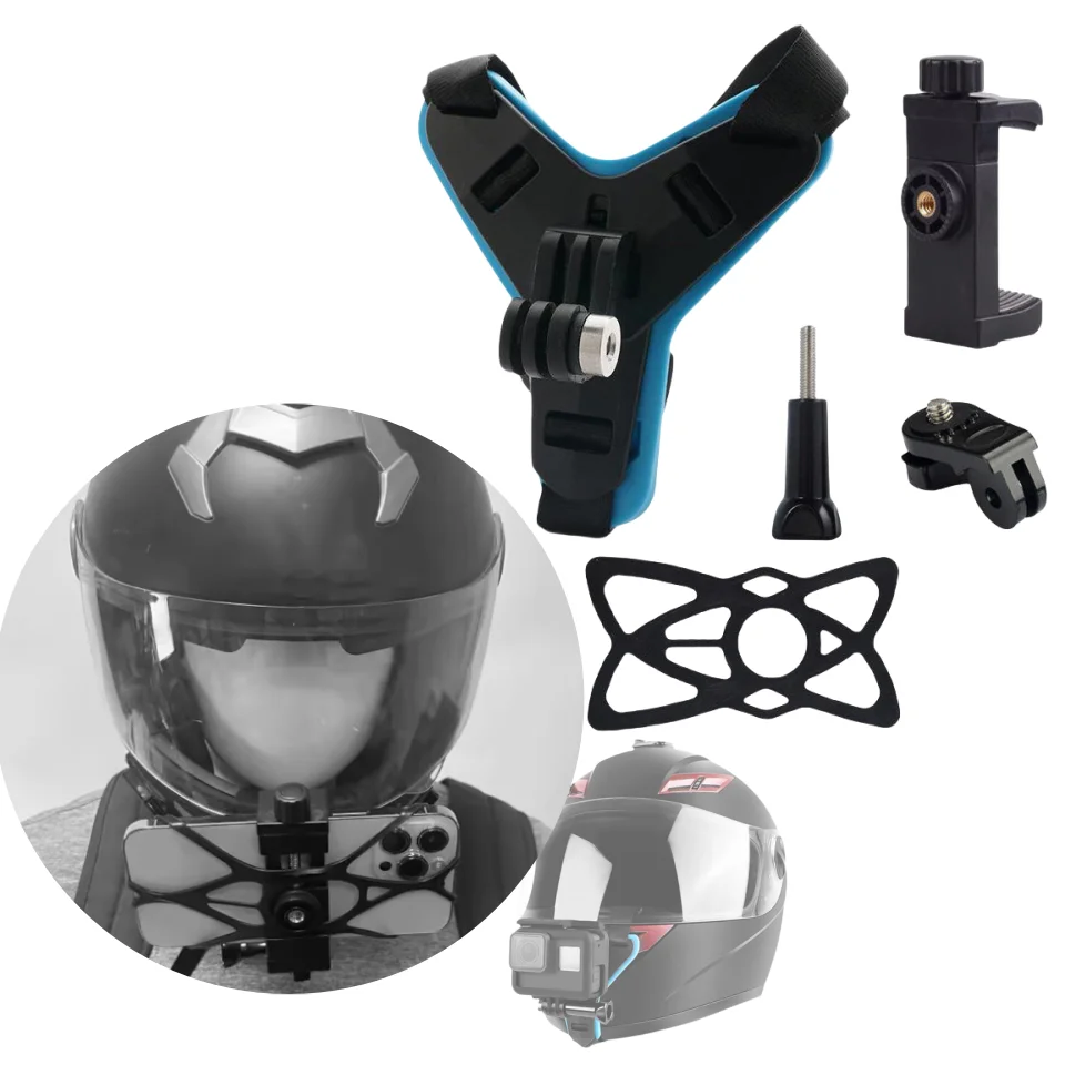 

Motorcycle Helmet Chin Mount Phone Holder Action Camera Stand for GoPro Hero Insta360 Mobile Phone Recording Accessories