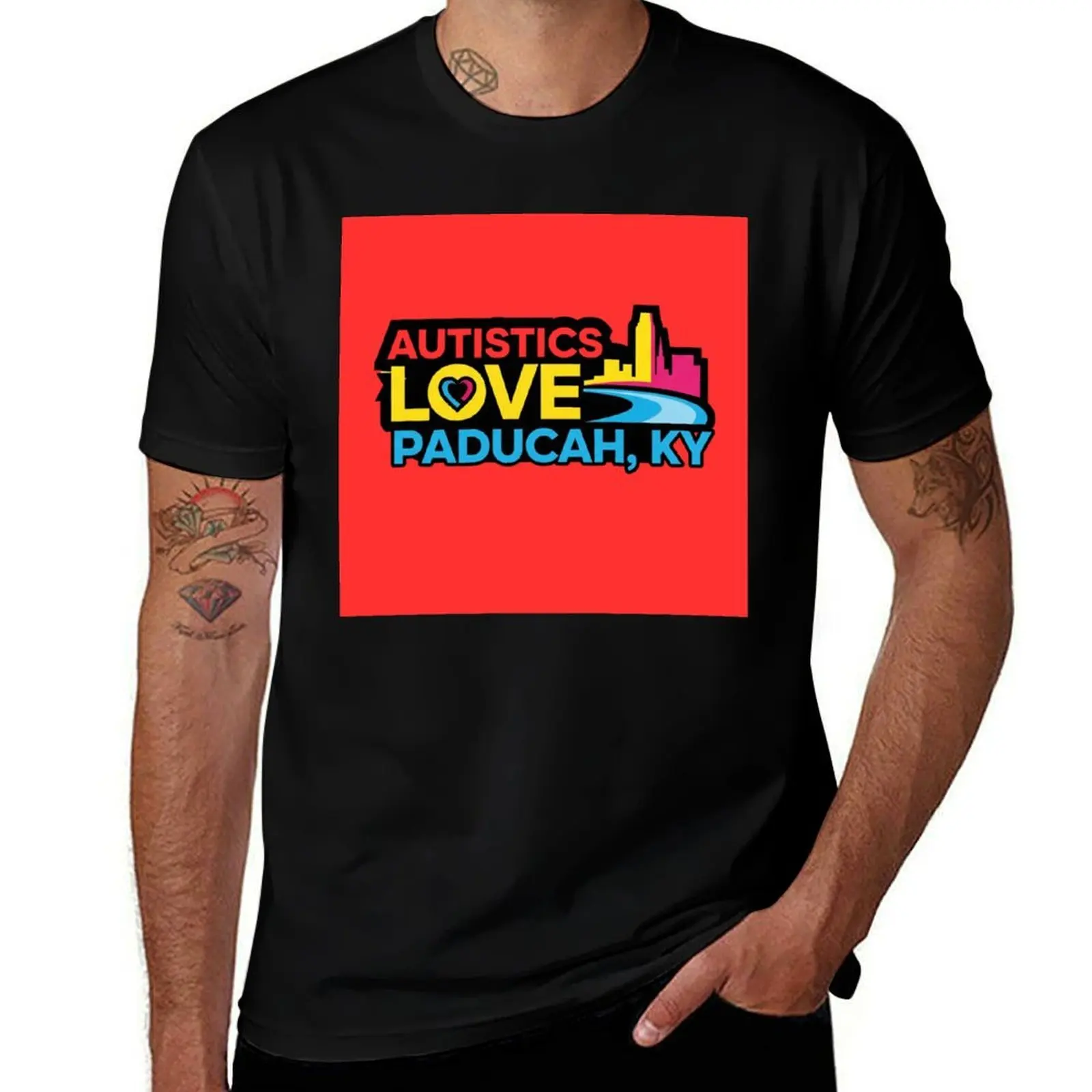 

Autistics love Paducah, KY! T-Shirt Blouse Funny t-shirt summer tops cotton graphic tees men t shirt