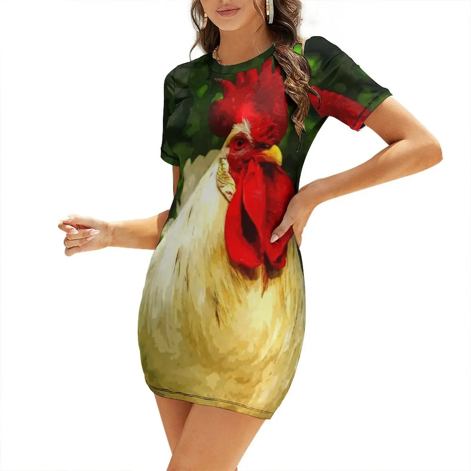 

Rooster Short-Sleeved Dress Summer dresses for women cute dress summer dress for women 2026 Female
