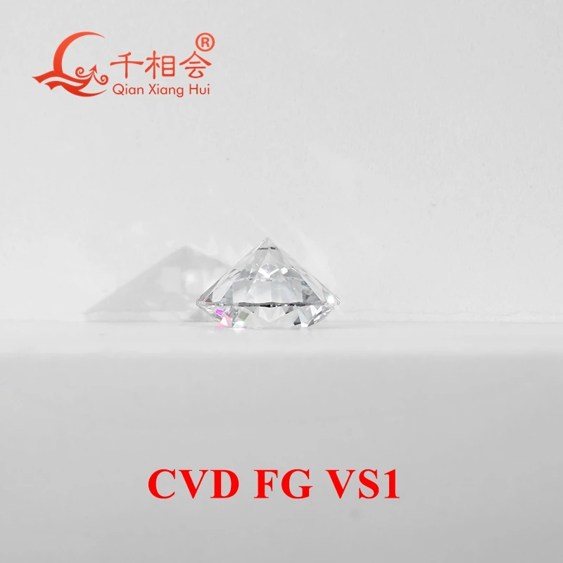 CVD FG color 0.1ct to 0.8ct 3mm -6mm  VS clarity 3EX round white lab grown diamond loose stone pass presidium 3 tester pen NGIC