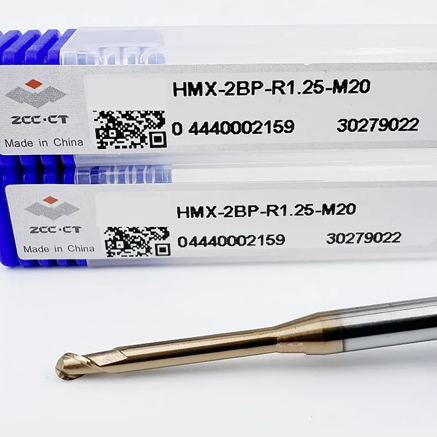 HMX-2BP-R1.25-M20/HMX-2BP-R1.25-M16 ZCC.CT Two edge long neck short edge ball end mill 2 Flutes Ball Nose End Mill End Mills