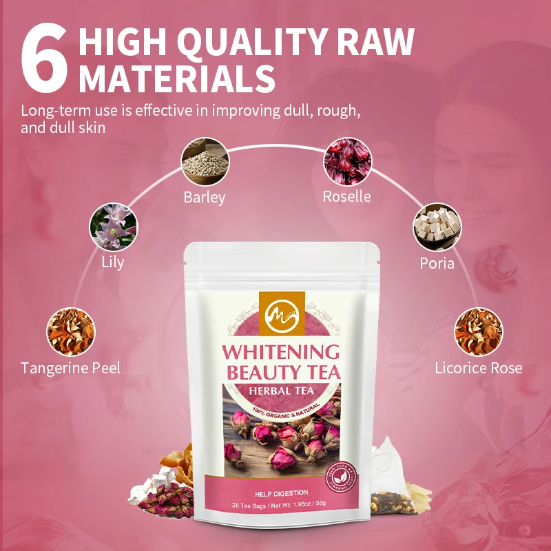 Minch Beauty & Whitening Herbal Supplement Anti-aging and Anti-oxidation Glowing Skin Care Skin Brightening for Women