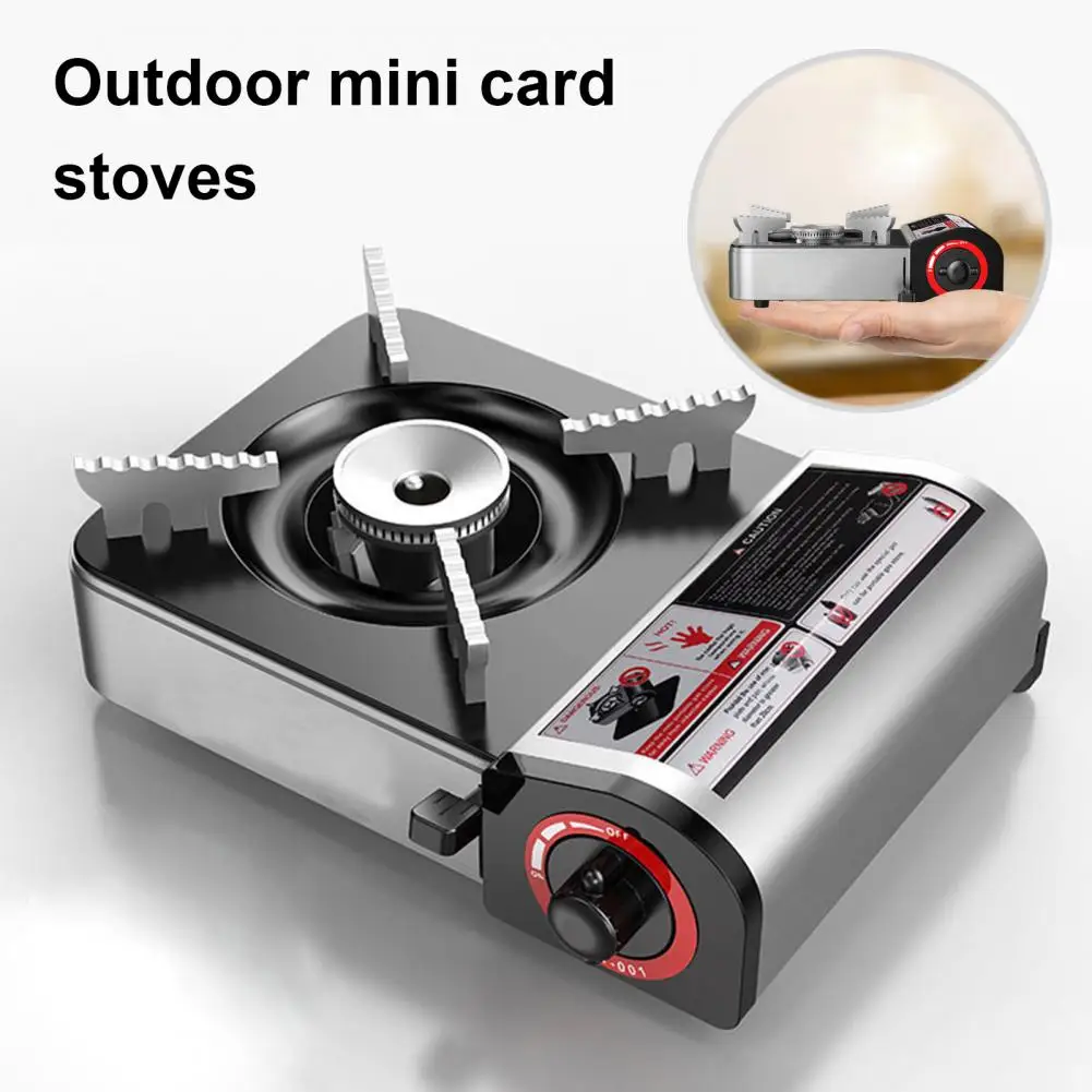 2900W Outdoor Camping Mini Cassette Stove Household Gas Card Magnetic Picnic Stove Car Portable Butane Stove Cooking Propane