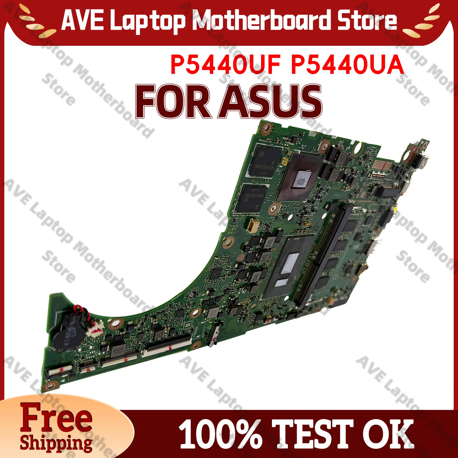 

PU404U P5440UF Laptop Motherboard For ASUS ProArt P5440UF P5440U Notebook Mainboard With I3 I5 I7 CPU 100% tests OK fast ship