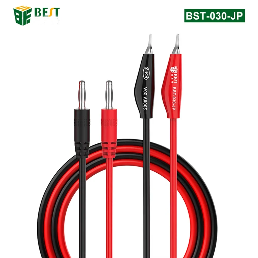 BST-030-JP cabo de saída de fonte de alimentação 2000v 20a plugue banana jacaré clipe multímetro ferramentas de reparo de telefone celular linha de conexão