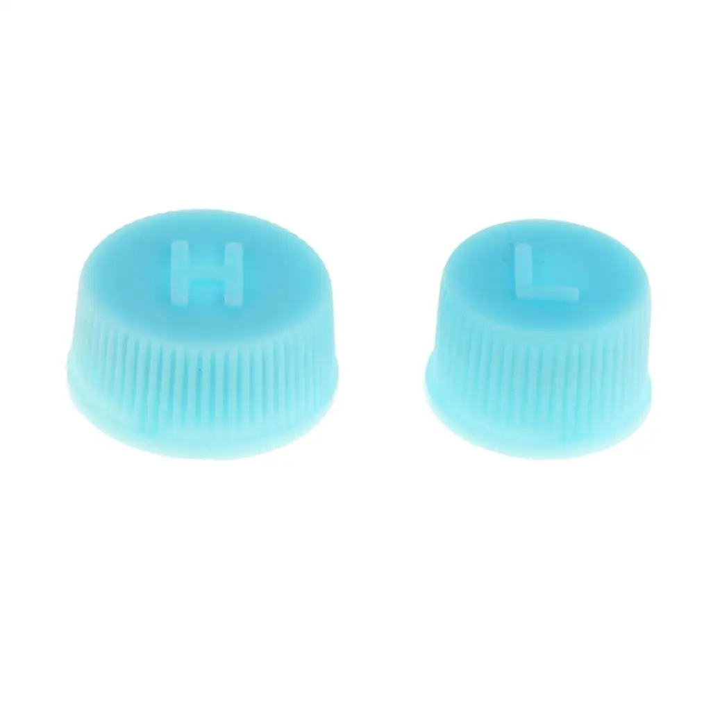 dolity Pair A/C R134a High Low Side Charging Port Service Valve Core Fitting Caps