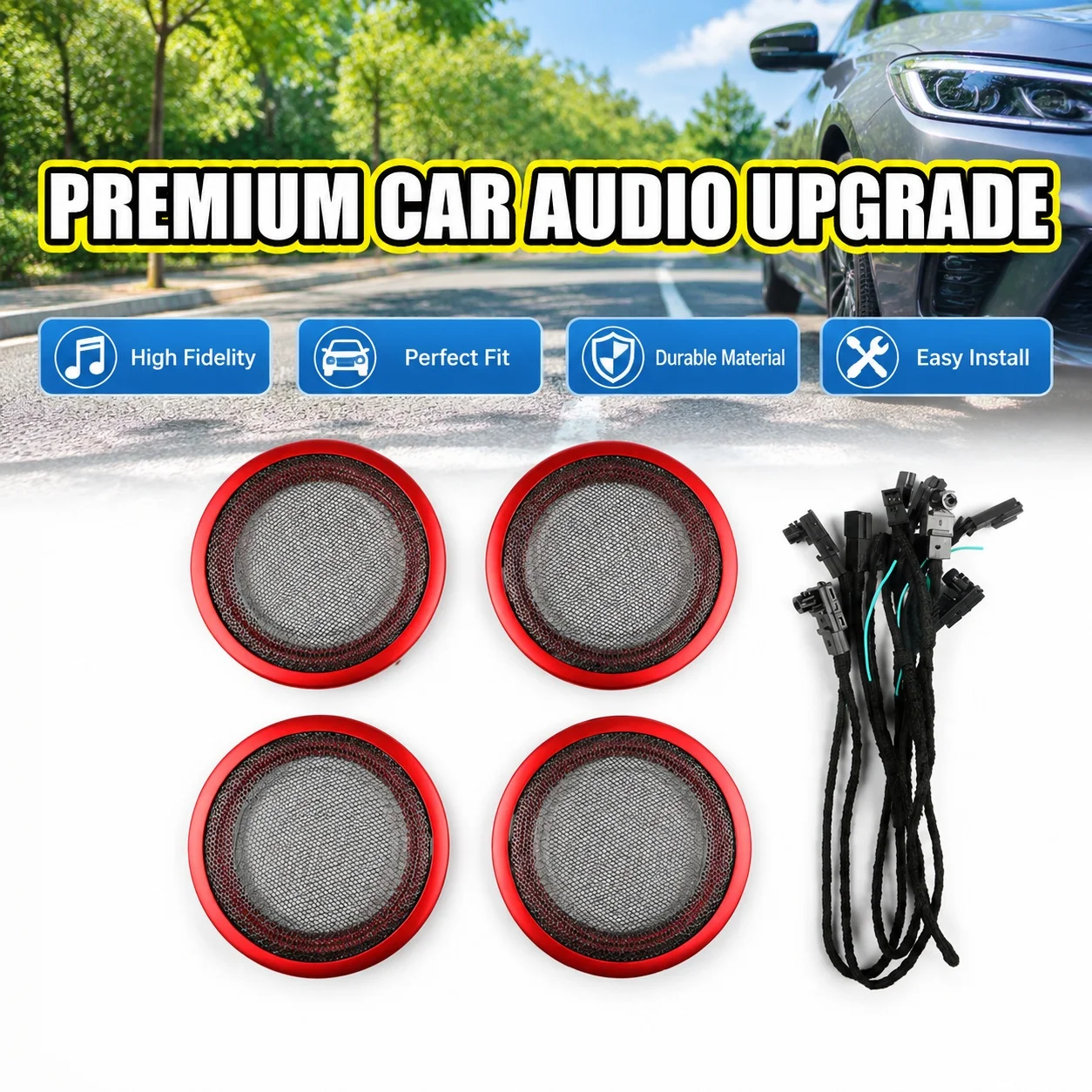 Kit di luci a LED per copertura altoparlante pannello porta auto, illuminazione ambientale RGB a 8 colori per BMW Serie 3 F30 F31 F34 F35 2012-2020