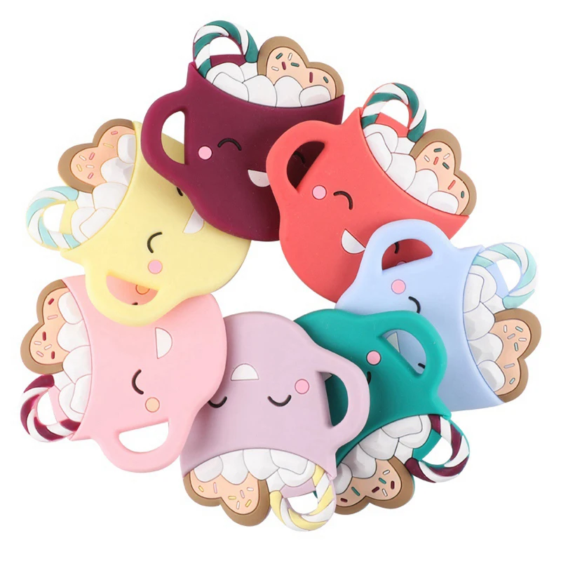 Bopoobo 1PC Food Grade Baby Teethers Silicone Cup Chewable BPA Free Rodent Teething Tiny Rod Silicone Cup Teether Baby Product