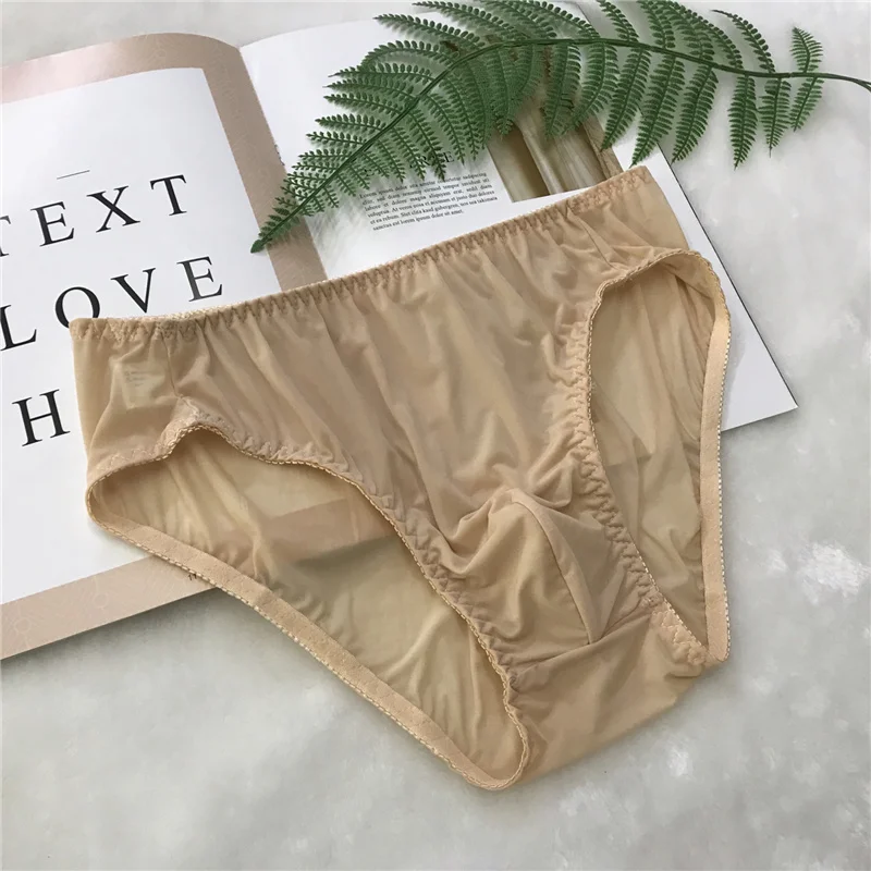 Men Underpants Silky Underwear Briefs Youth Sexy Pants Summer Thin Section Comfortable Breathable Panties Sexy Men Underwear