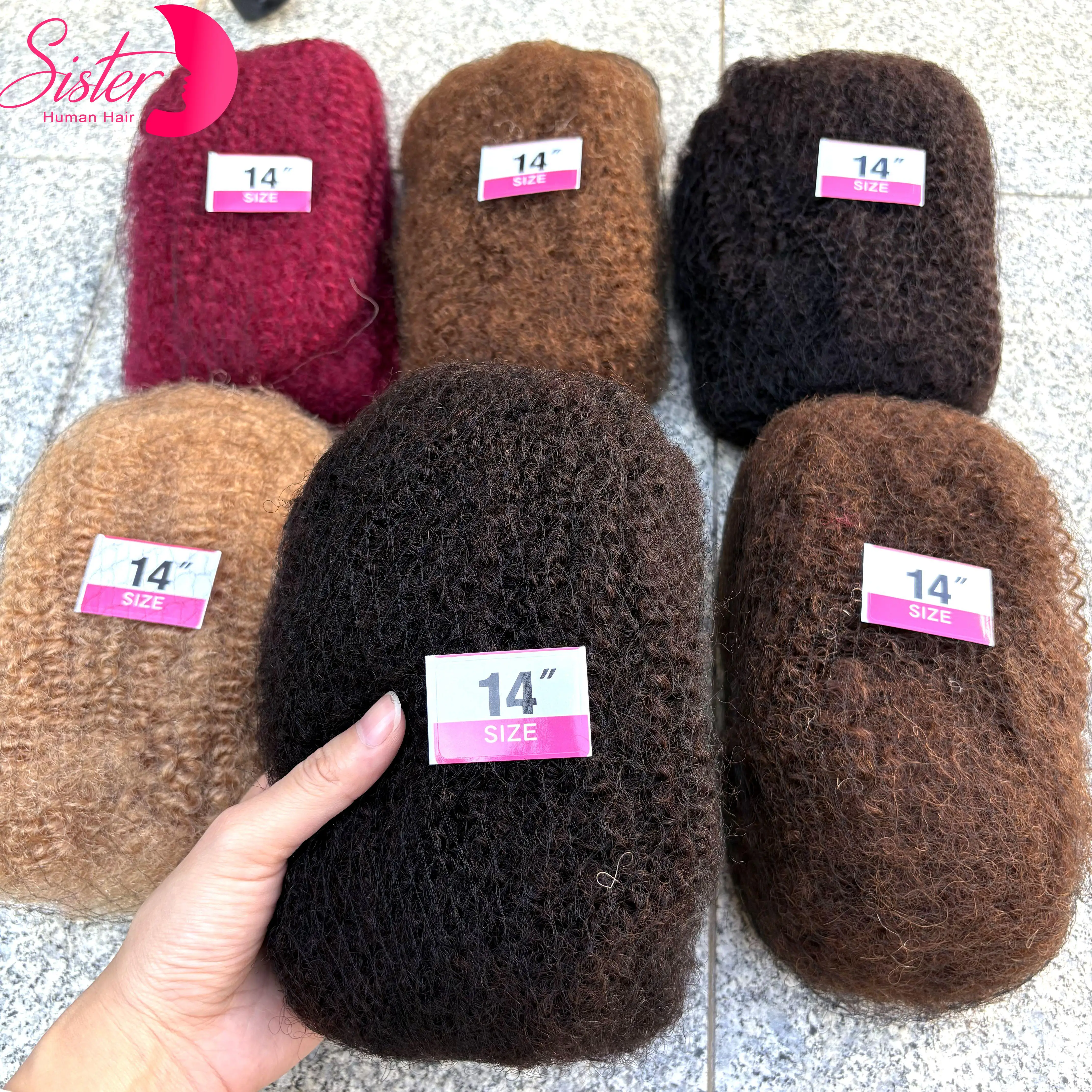 30g/Pack 10-18In 4C Afro Kinky Human Hair Bulk 100% Human Hair Soft Afro Kinky Bulk Human Hair for Locs Extensions/Twists/Braids