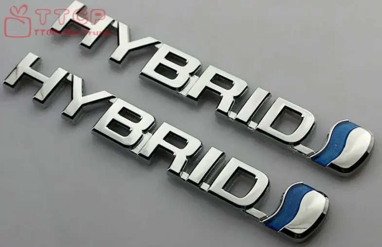 1 Pcs 3D HYBRID Sticker Badge Emblem Car Logo for Toyota Hybrid Personalized Refit HYBRID DRIVE Car Styling
