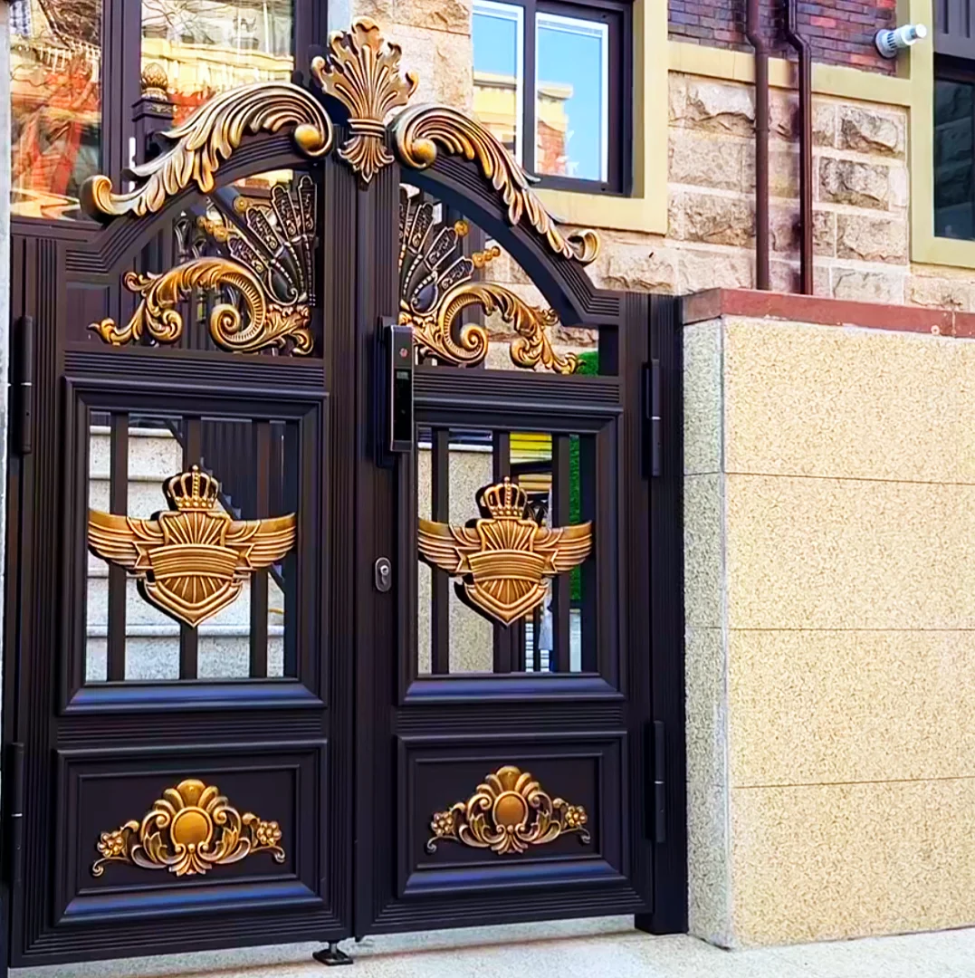 Customization European-Style Modern Aluminum Gates for Apartments and Houses Wrought Aluminum Driveway Security with 3D Modeling