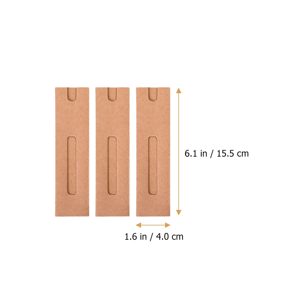30pcs Kraft Paper Pen Bag Black Brown Random Styles Durable Portable Compact Size Smooth Surface Dust Proof Practical Gift Box