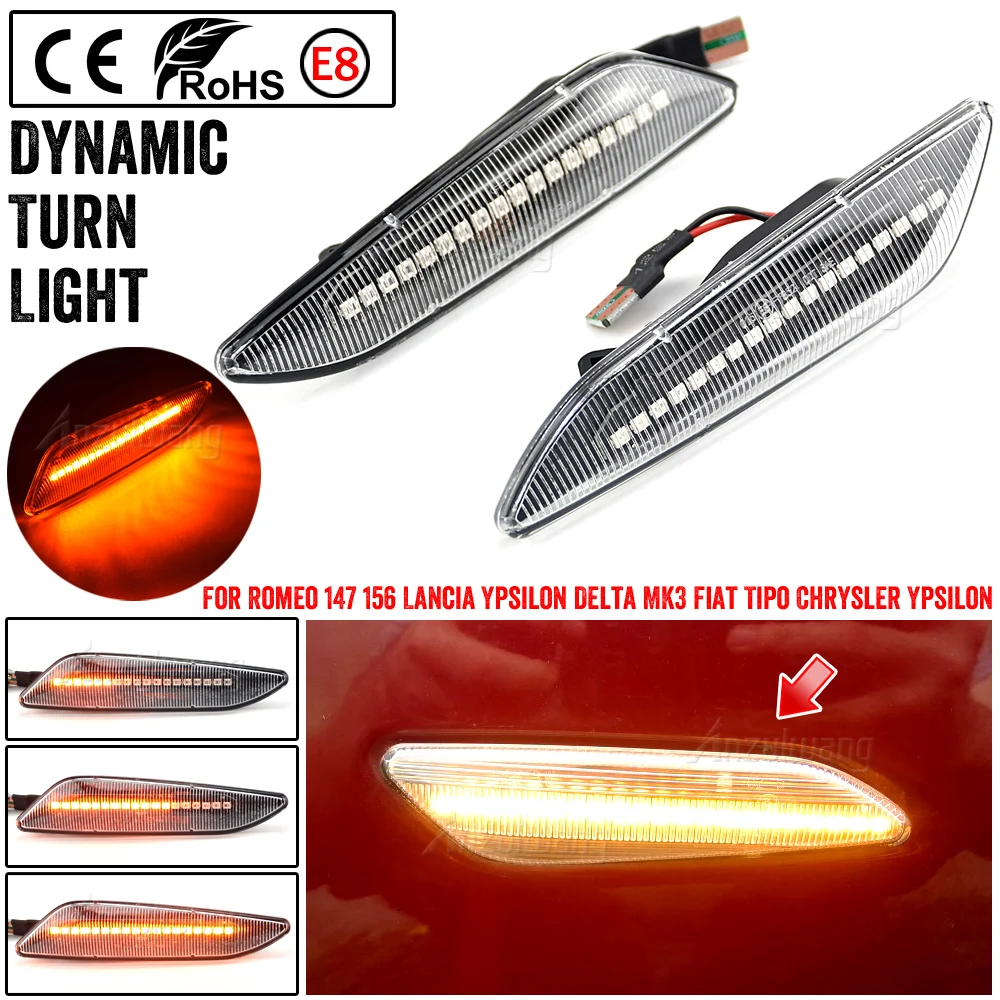 

Sequential Flashing LED Turn Signal Side Marker Light For Alfa Romeo 147 typ (937) For Lancia Ypsilon typ (312)