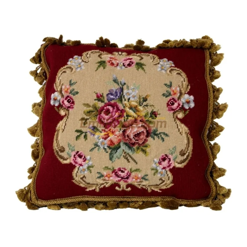 

Чехол на подушку ручной работы из шерсти и жаккарда с вышивкой, роскошный итальянский придворный стиль без ядра