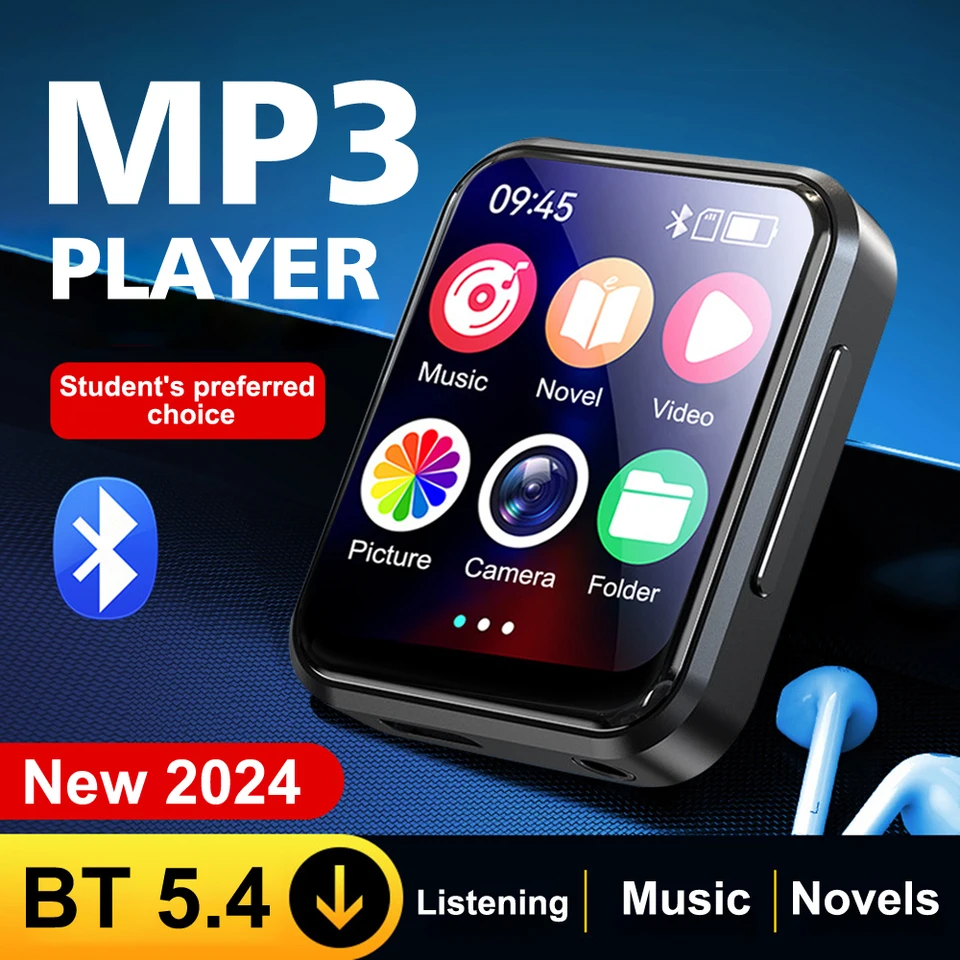 Bluetooth 5.0 MP4-spelerrecorder, Multifunctioneel Touchscreen MP4-speler Octa Core-processor WiFi-browser voor Reizen voor Buiten voor Android (32GB