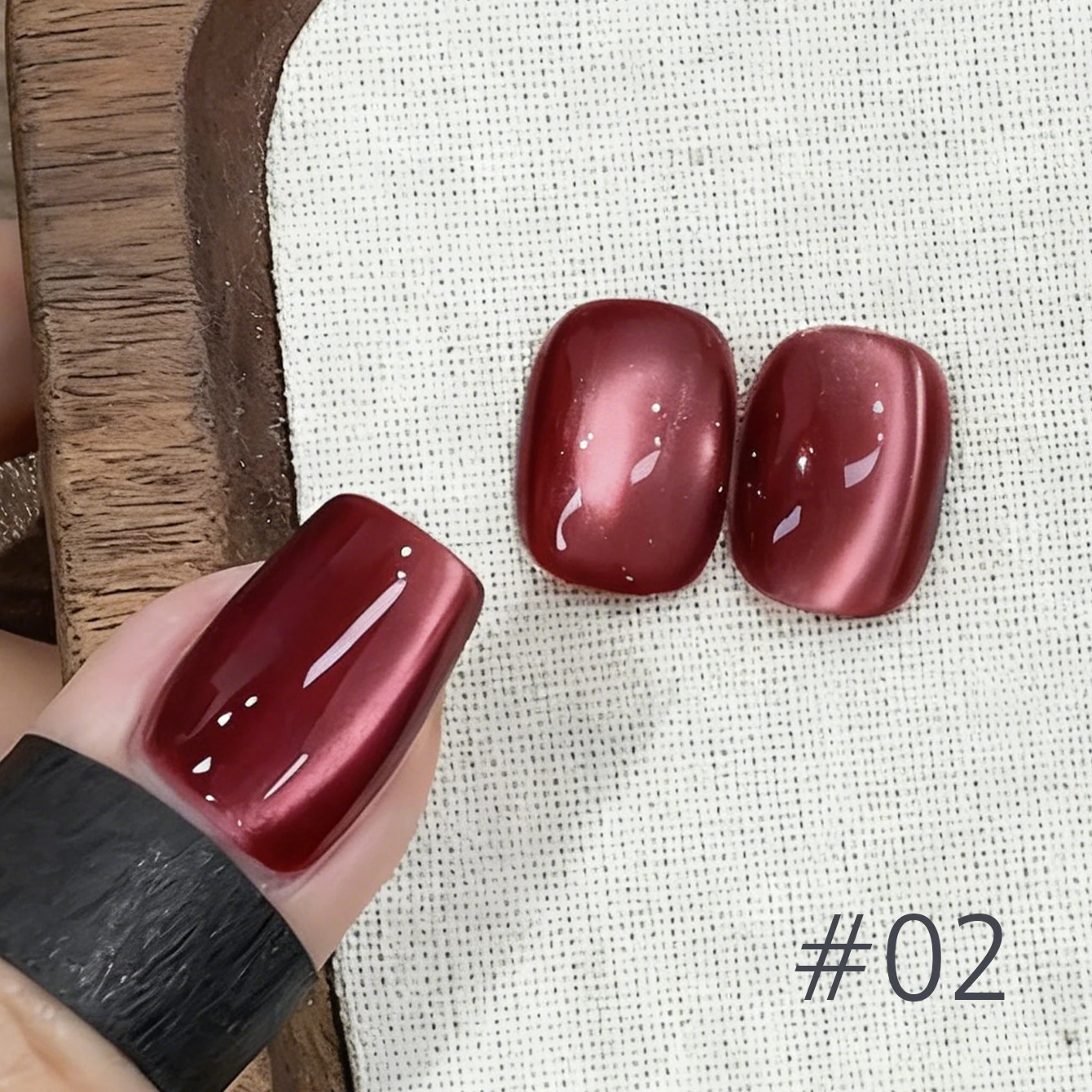 MN 1 Uds 10ML llegada de invierno Osmo vino rojo imán ojo de gato Gel esmalte de uñas cuenta de vidrio ojo de gato pegamento de uñas Navidad uñas rojas