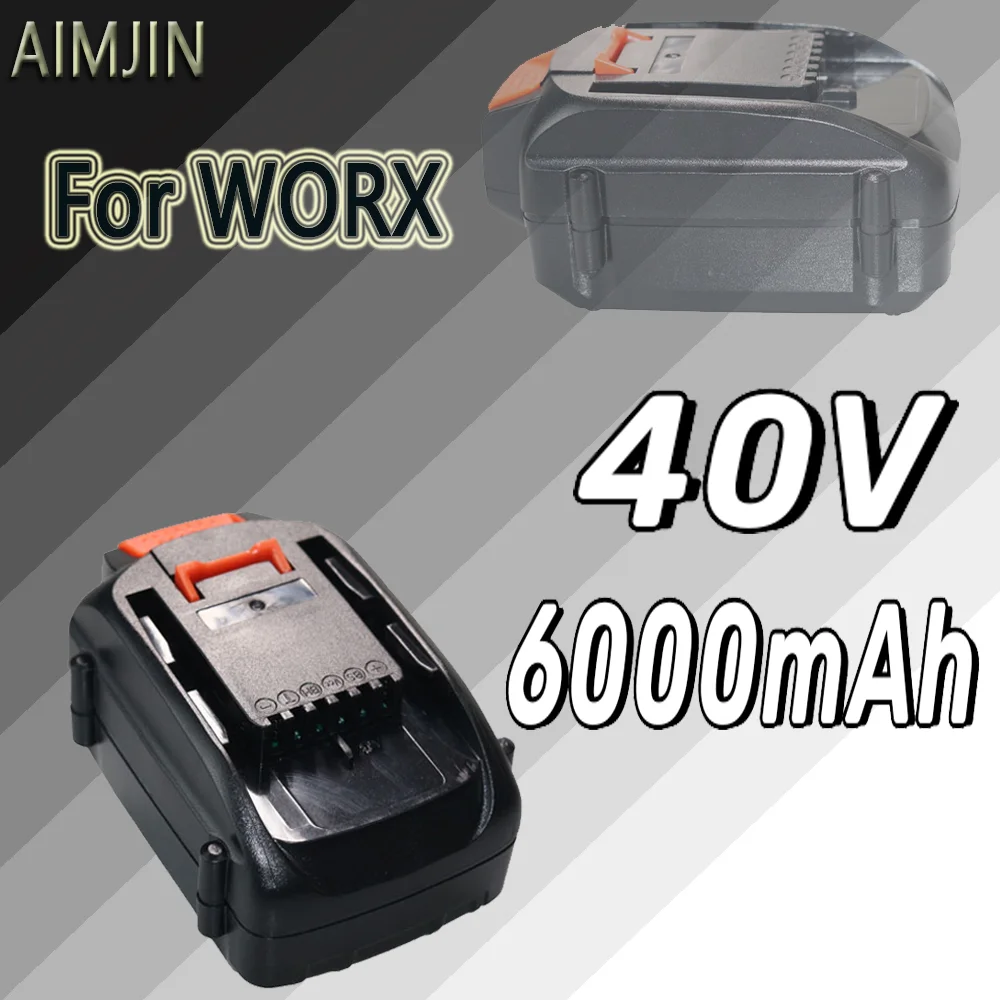 

For Worx 40V 4.0//6.0Ah Lithium Battery WG180 WG280 WG380 WG580 40V Lawn Mower Garden Tool